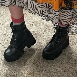 Black Women's Chunky Ankle Boots